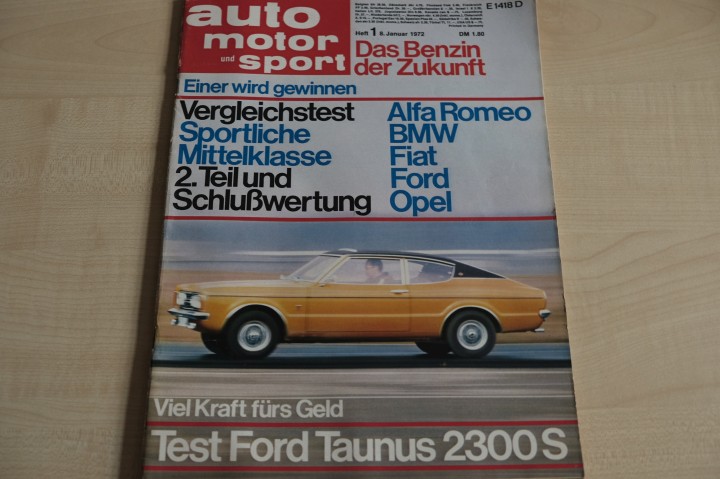 Deckblatt Auto Motor und Sport (01/1972)